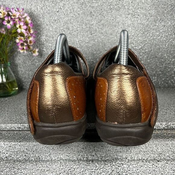 Aravon Vibram Leather Shoes Flats Sandals Outdoor Hiking Lucie Mary Jane 8 - Picture 4 of 7